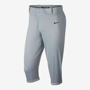 Nike BSBL Men's Gray Dri-FIT Baseball Knickers Cropped Pants - Size L